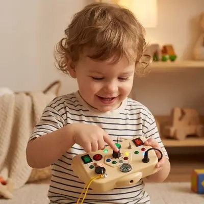 Tableau d’activité bébé Montessori Manette | Busy Board