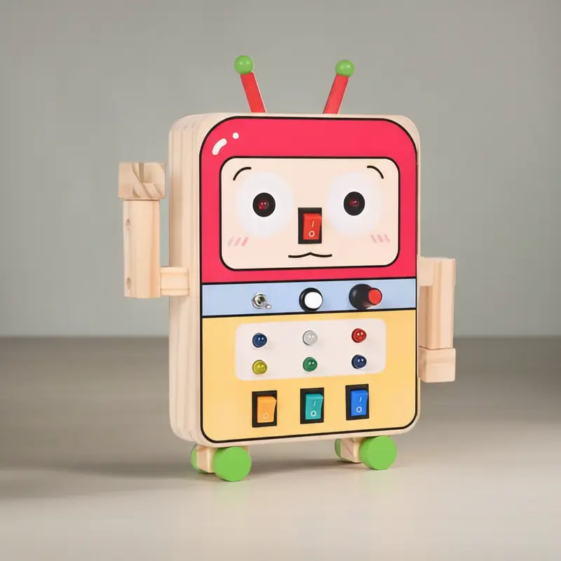 Tableau d’activité bébé Montessori Robot | Busy Board