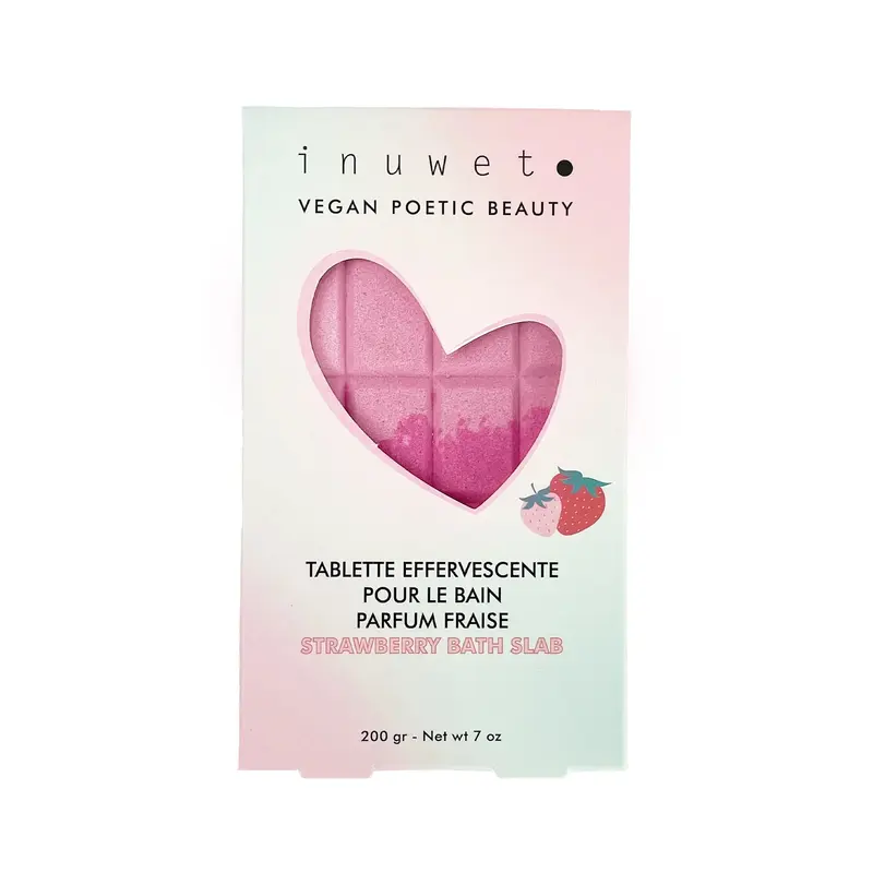 Tablette effervescente pour le bain fraise- inuwet