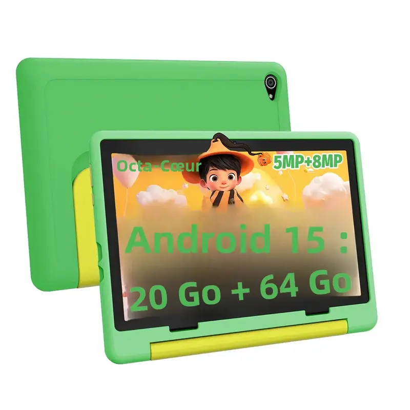 Tablette Tactile Enfant 10 Pouces Android KIDOZ — 64Go WiFi Bluetooth