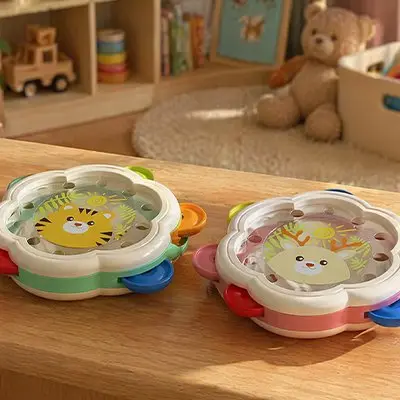 Tambourin bébé sensoriel – jouet musical d’éveil dès 1 an