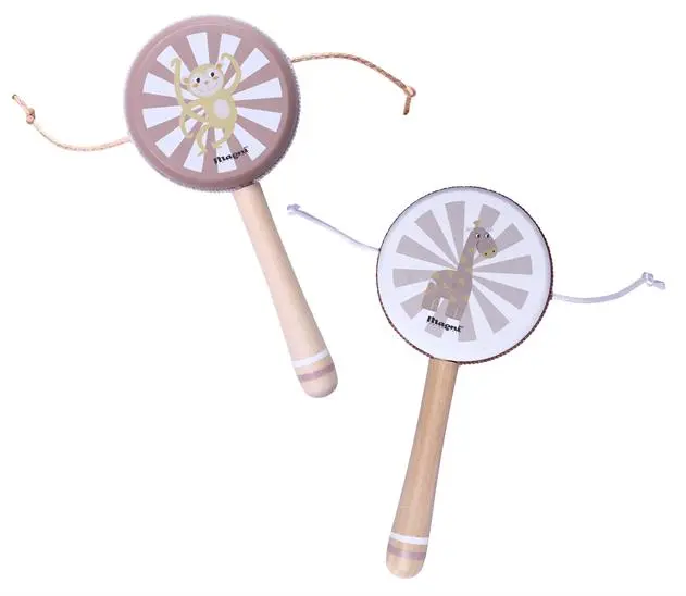 Tambourin de mendiant en bois - 2 ans +