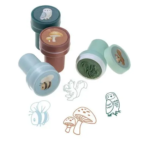 Tampons encreurs enfant – Animaux de la forêt (16 pièces) Forest friends