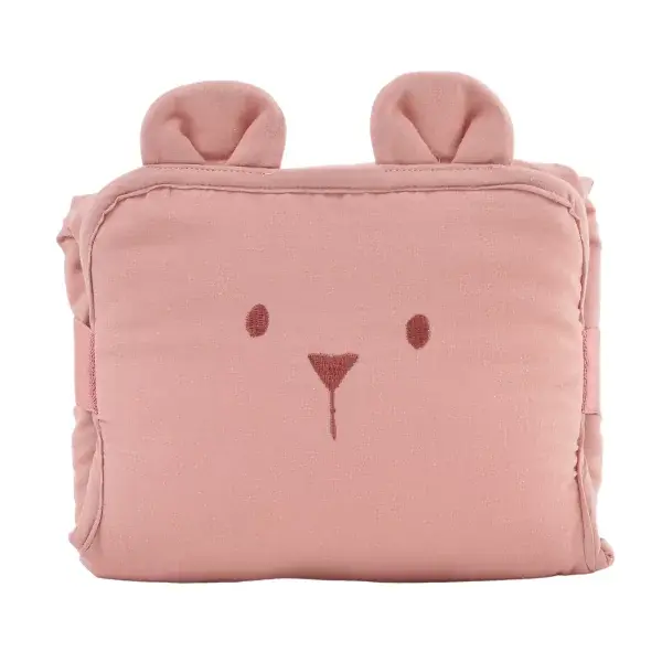 Tapis à langer nomade ourson rose