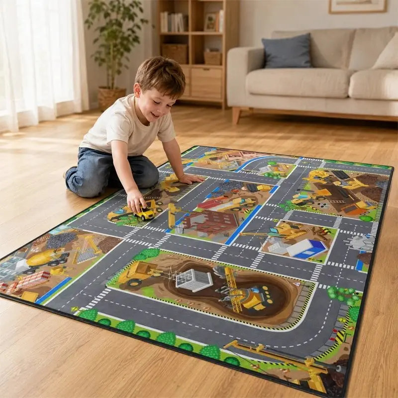Tapis circuit voiture enfant – Ville ou Chantier