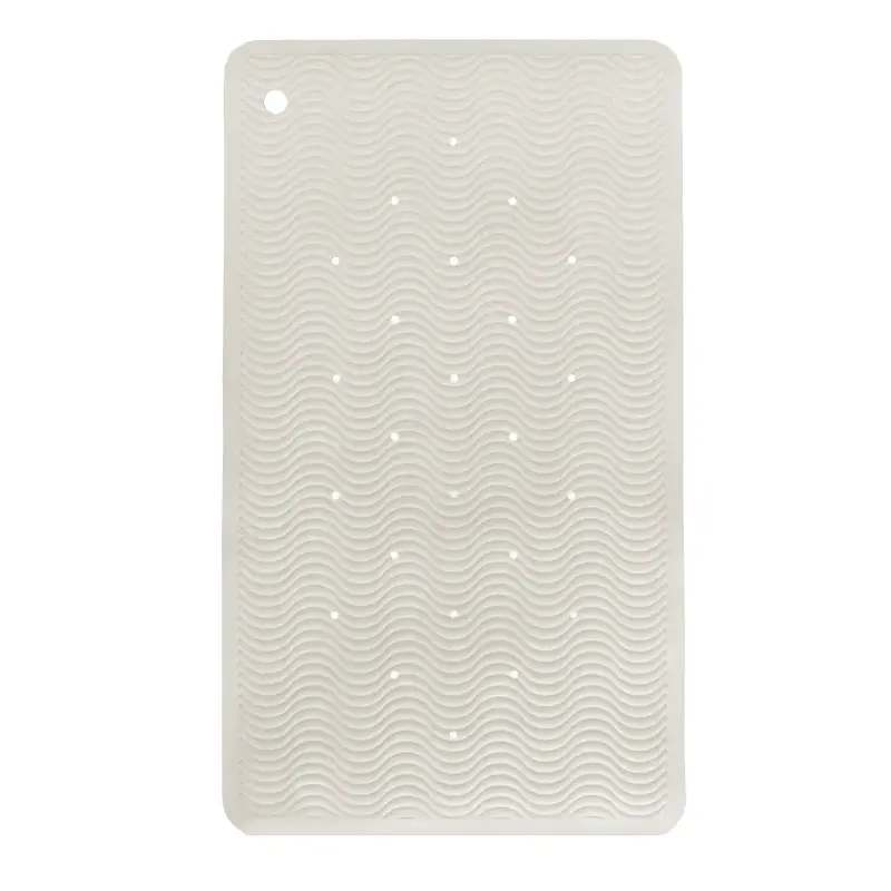 Tapis de bain en caoutchouc naturel Hevea 69x39cm Wave - Marbre
