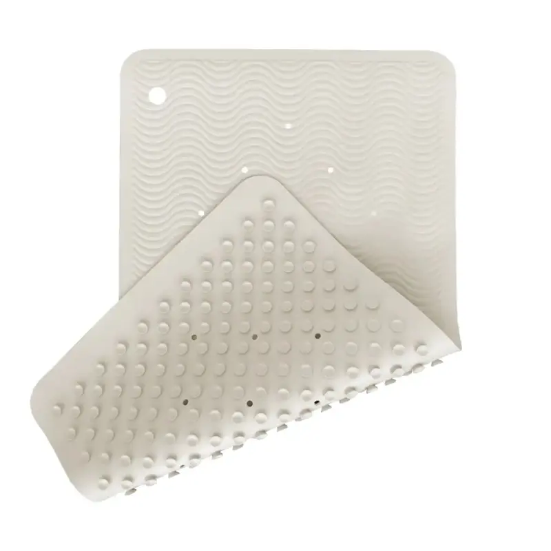 Tapis de bain en caoutchouc naturel Hevea 69x39cm Wave  - Sable