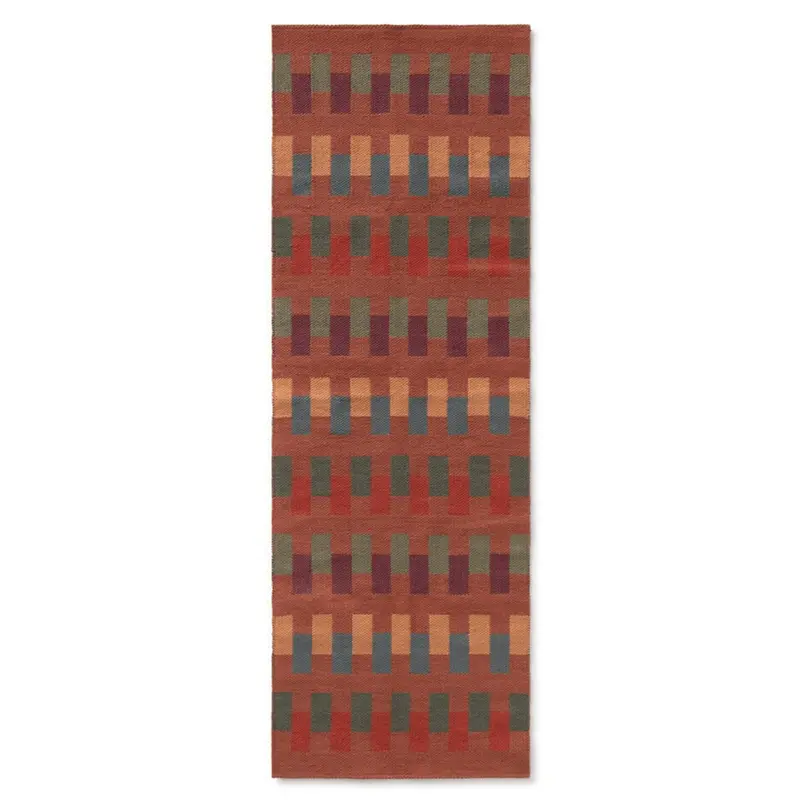 Tapis De Couloir Handloom Intersecting Sienna 80 X 230 Cm