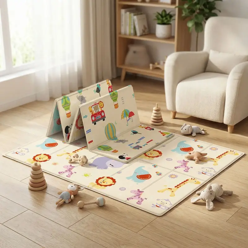 Tapis de motricité bébé pliable – Imperméable & sécurisé