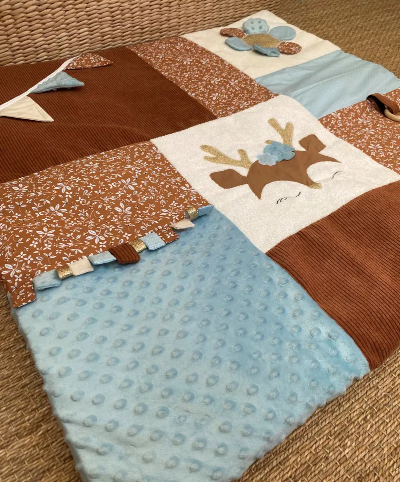Tapis d'éveil 1 - Collection Fleurs d'Automnes - Fabrication artisanale
