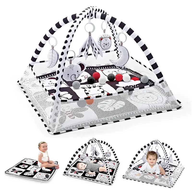 Tapis d'éveil multifonction bébé - portique activités jeux pédagogiques puzzle