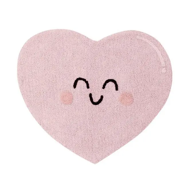 Tapis Lavable Coeur Heureux 105 X 90 cm