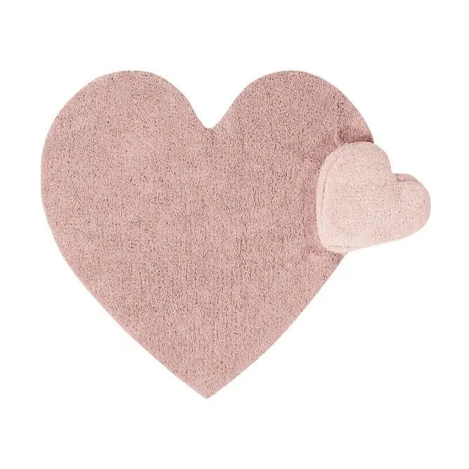 Tapis Lavable Puffy Coeur 160 X 180 Cm