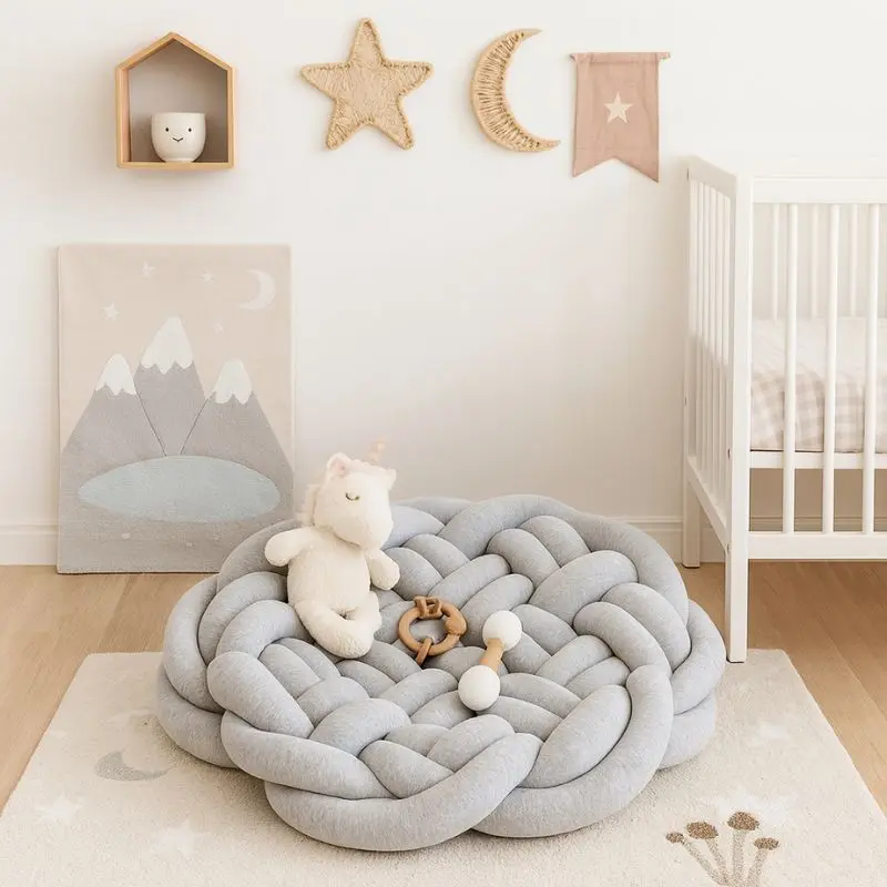Tapis motricité bébé-Tressé