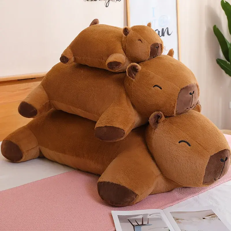 Tapis Peluche Capybara Géant - Confort & Décoration Chambre Bébé