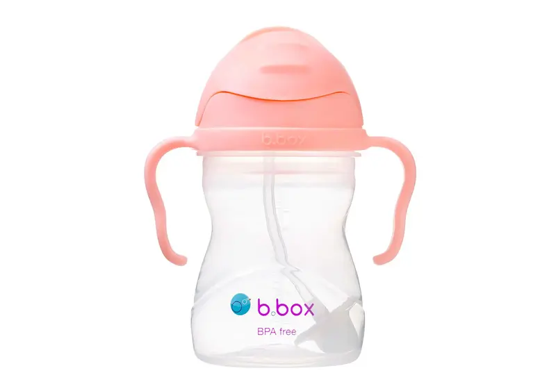 Tasse d’apprentissage avec paille pondérée b.box - Abricot