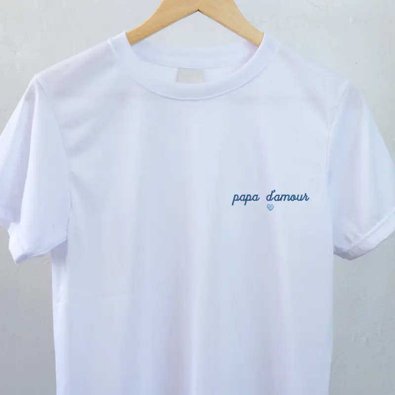 Tee-shirt Papa d'amour brodé