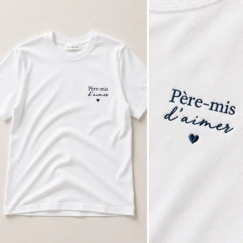 Tee-shirt père-mis d'aimer papa