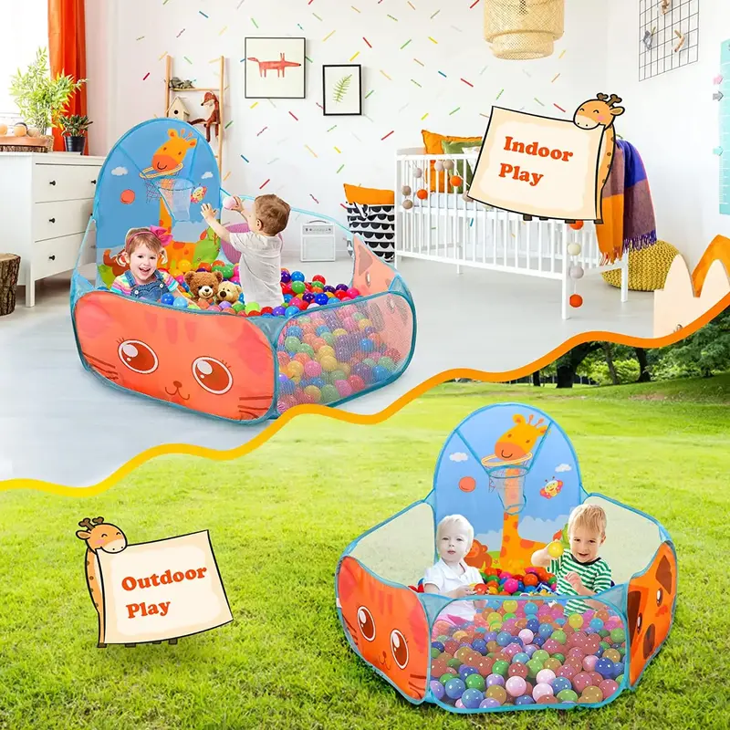 Tente piscine à balles portative pliable enfant - aire de jeu intérieur et extérieur
