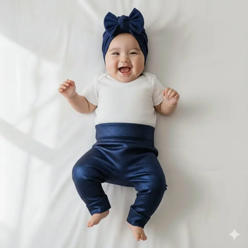 Tenue bébé pailletée bleue - Roland