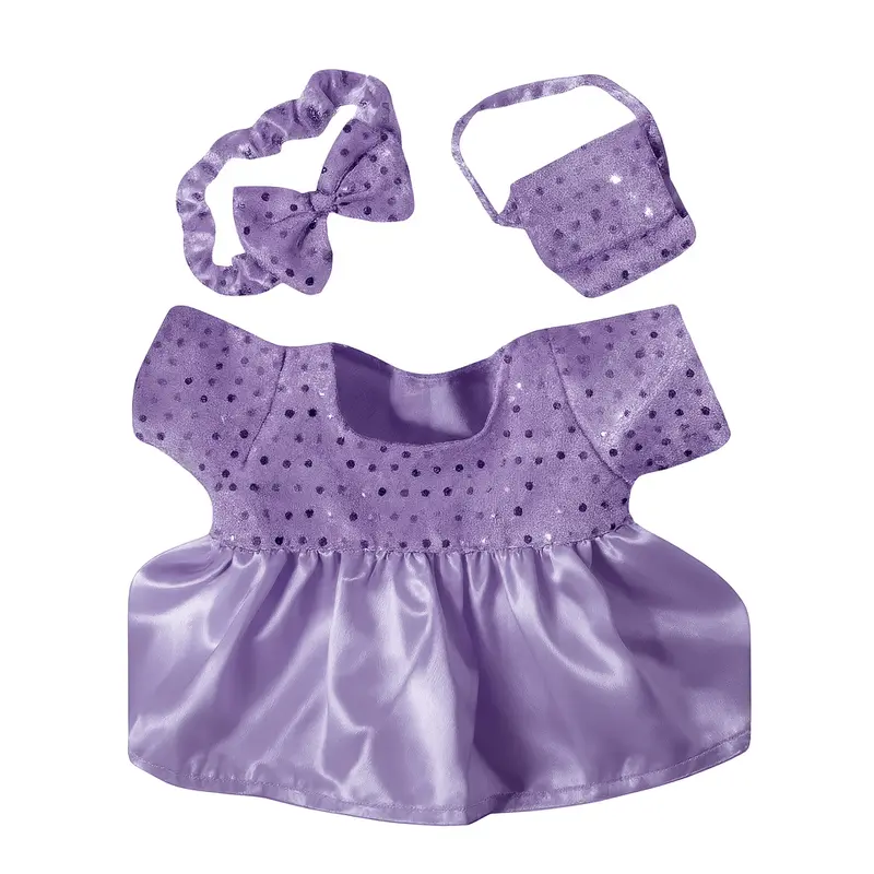 Tenue Robe Violette à poids avec son bandeau et son sac
