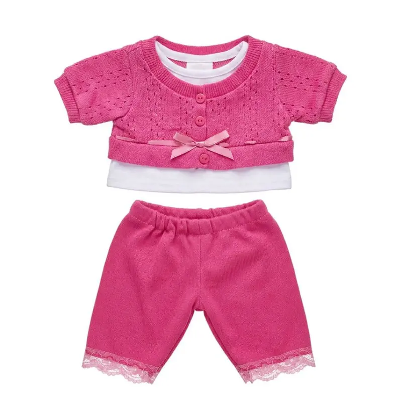Tenue rose en maille