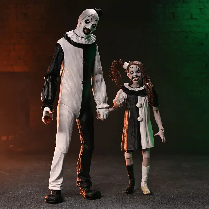 "TERRIFIER 2 - 7"" SCALE ACTION FIGURE - ULTIMATE ART THE CLOWN & LITTLE PALE GIRL 2 PACK"