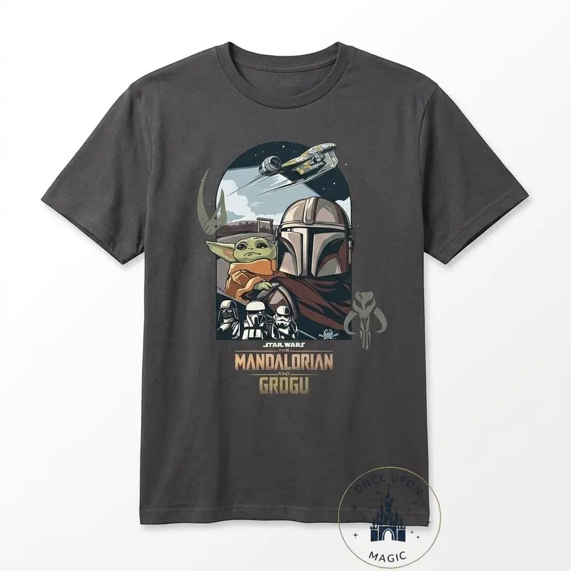 The Mandalorian & Grogu – T-Shirt Gris Razor Crest | Exclusivité Disneyland Paris