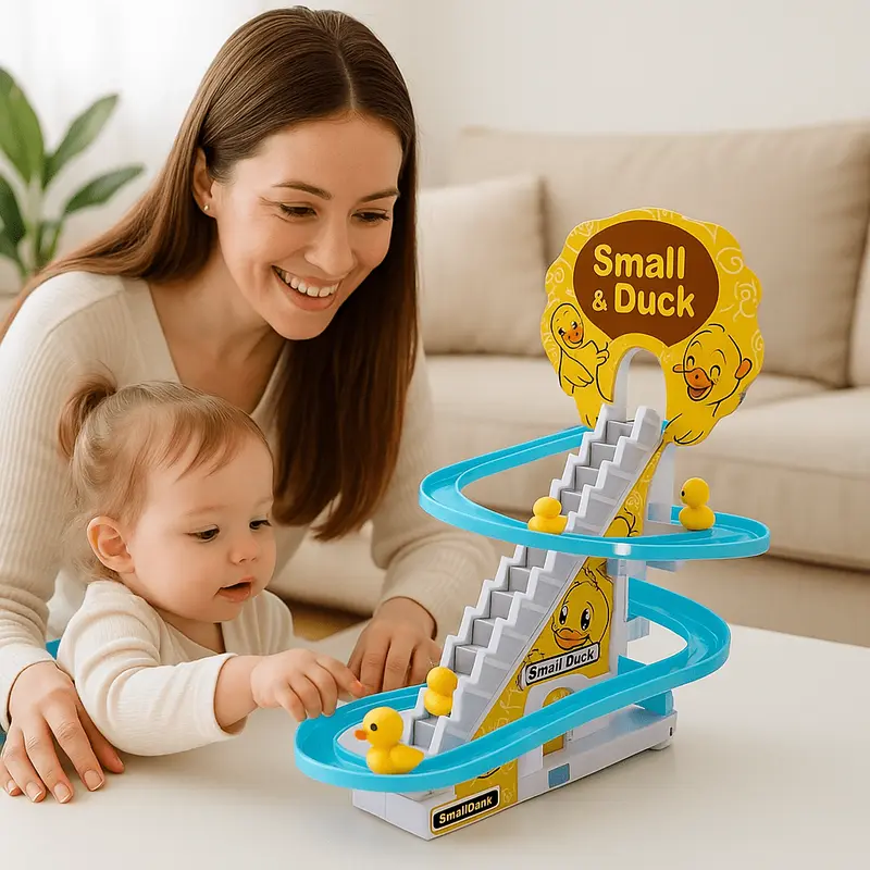 Toboggan Canard Électrique – Jouet Bébé 1 An