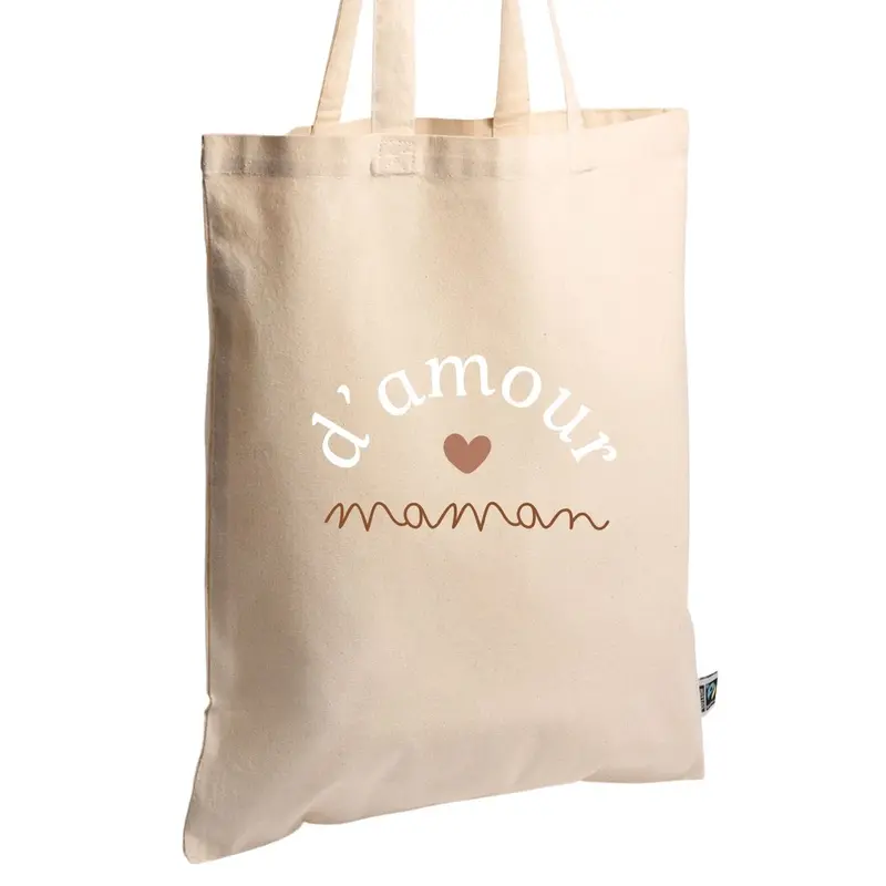 Tote bag Maman d'amour en coton biologique