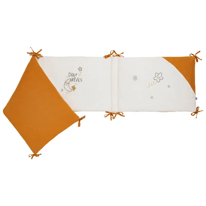 Tour de lit bébé adaptable 40x180 cm - Tour de lit pour bébé en coton - Doux Rêves