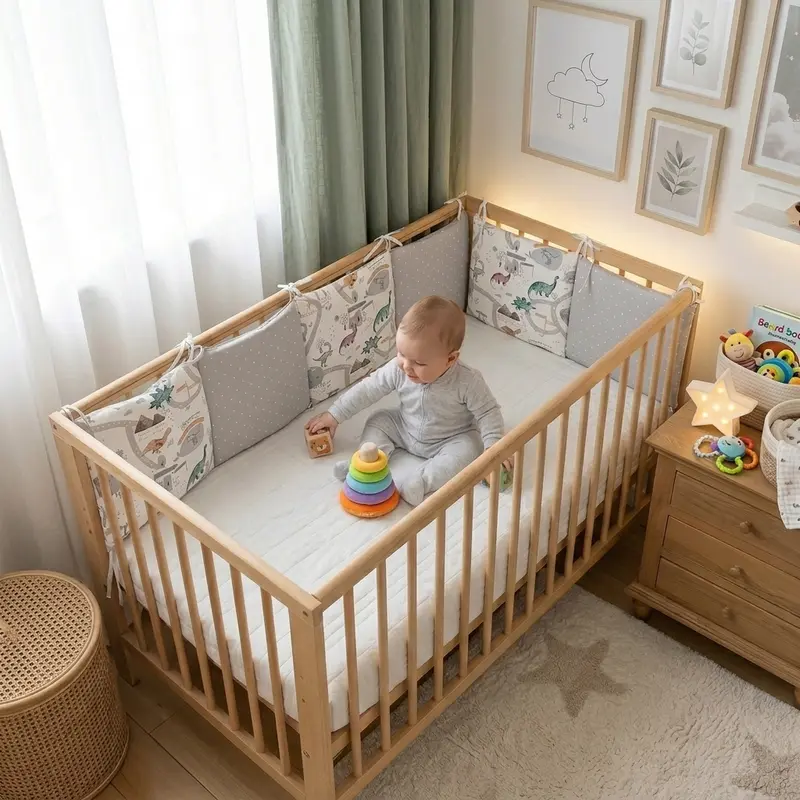 Tour de lit bébé complet - Dino