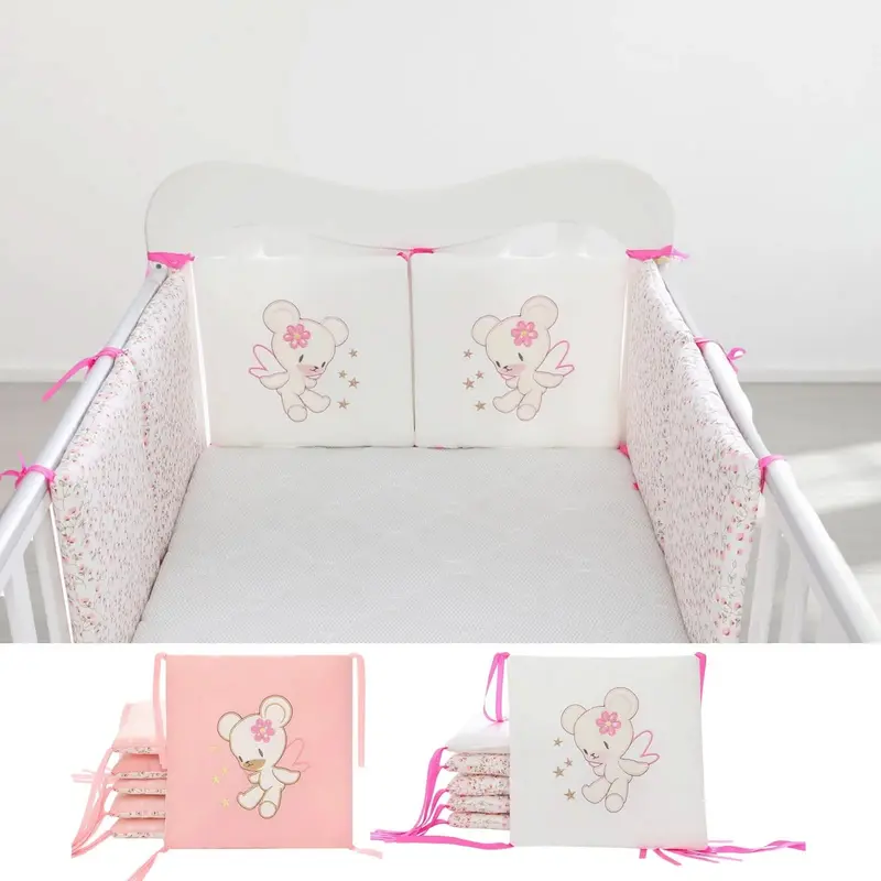 Tour de Lit Bébé en Coton – Coussin de Contour de Lit