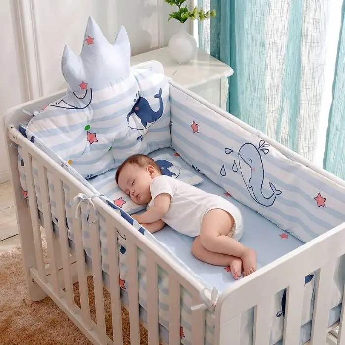 Tour de lit bébé - Ensemble de 5 pièces Baleine