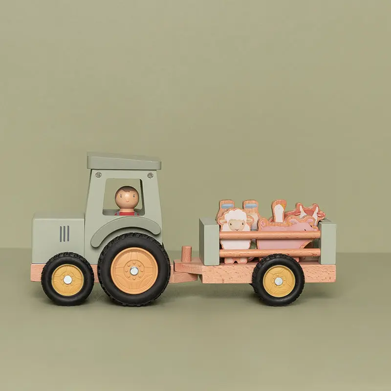 Tracteur avec remorque en bois FSC – Little Farm