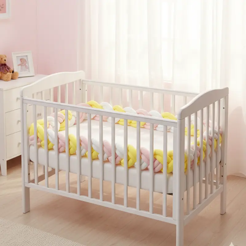 TRESSE DE LIT BEBE 6 Brins Jaune Rose et Blanc │ Pastelia