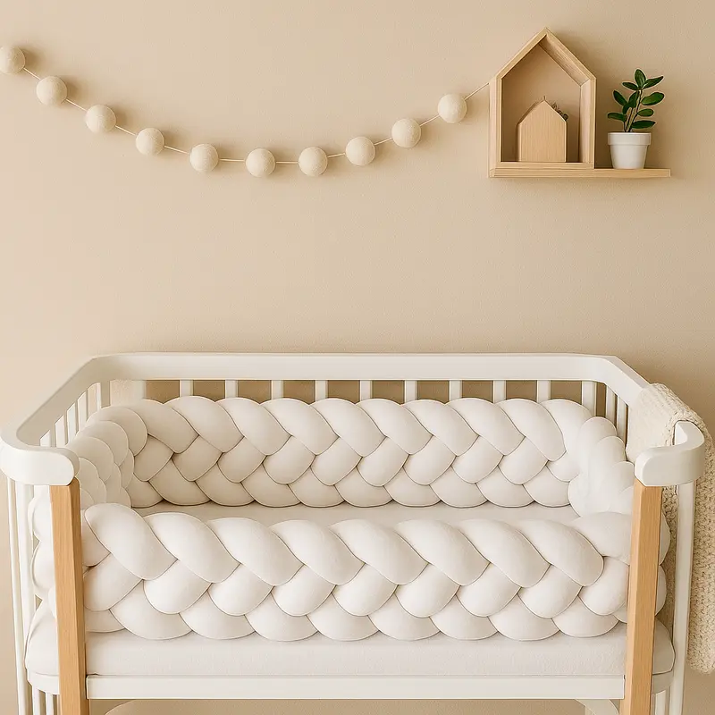 Tresse de lit Bébé Blanc Pur│Nuatilly