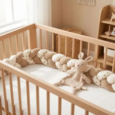 Tresse de lit bébé | Fleur de Coton Beige