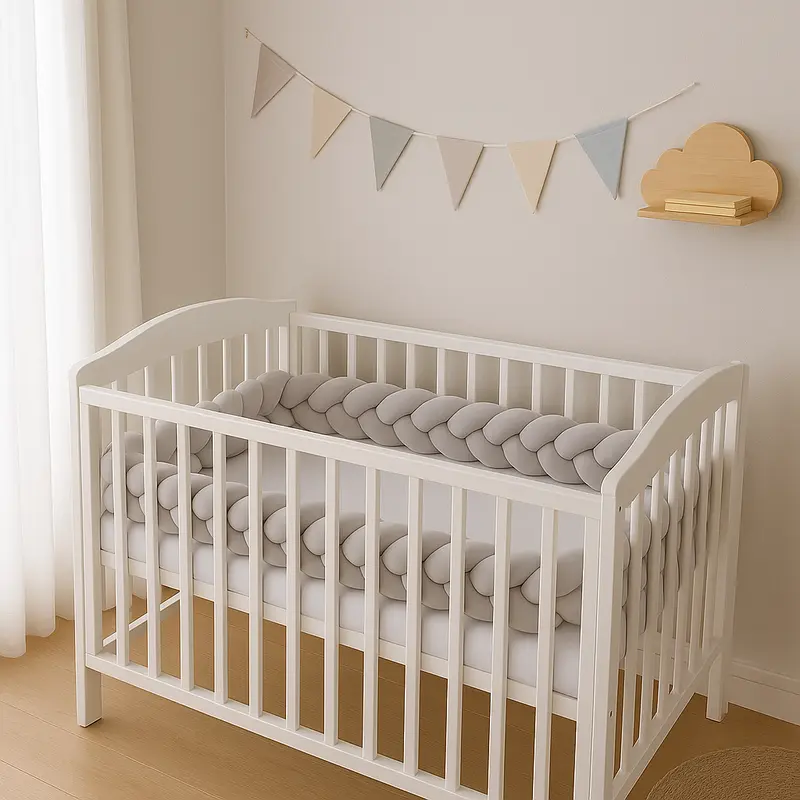 Tresse de Lit Bebe Gris Clair