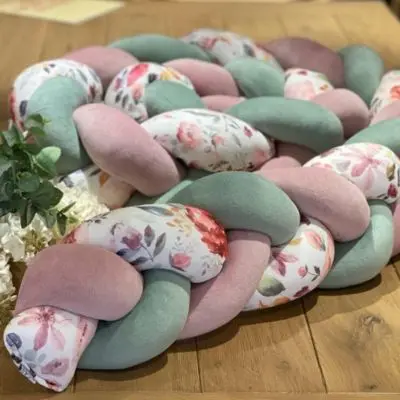 Tresse de lit | Florale Poudrée 3 brins