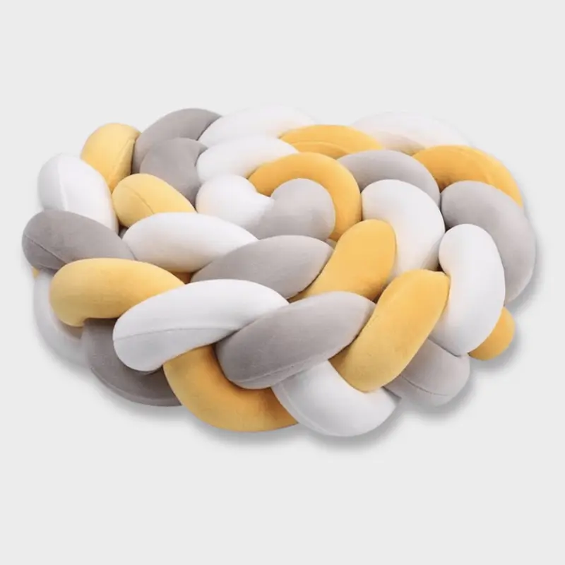 Tresse de Lit Jaune et Gris - 3 Brins