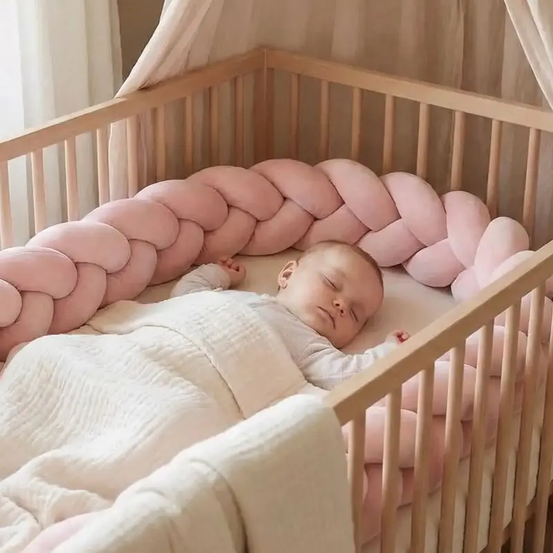 Tresse de lit rose | Coton Fait Main