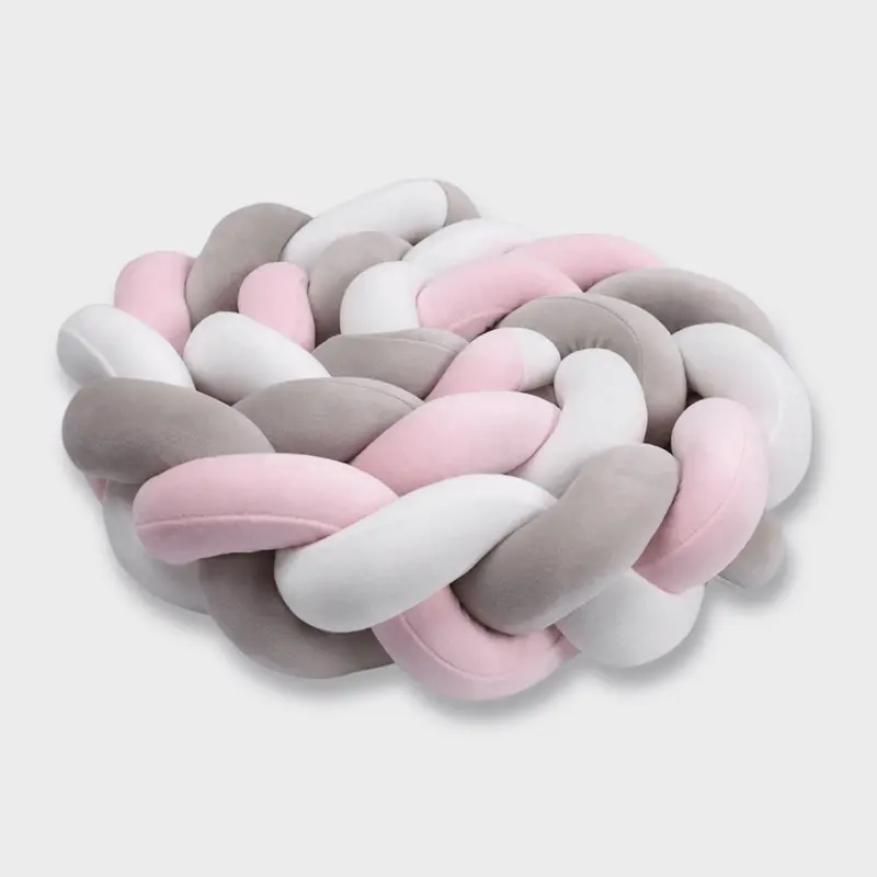 Tresse de Lit Rose et Gris