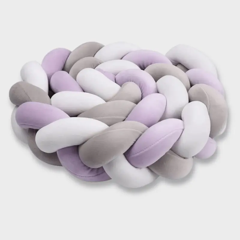 Tresse de Lit Violet et Gris