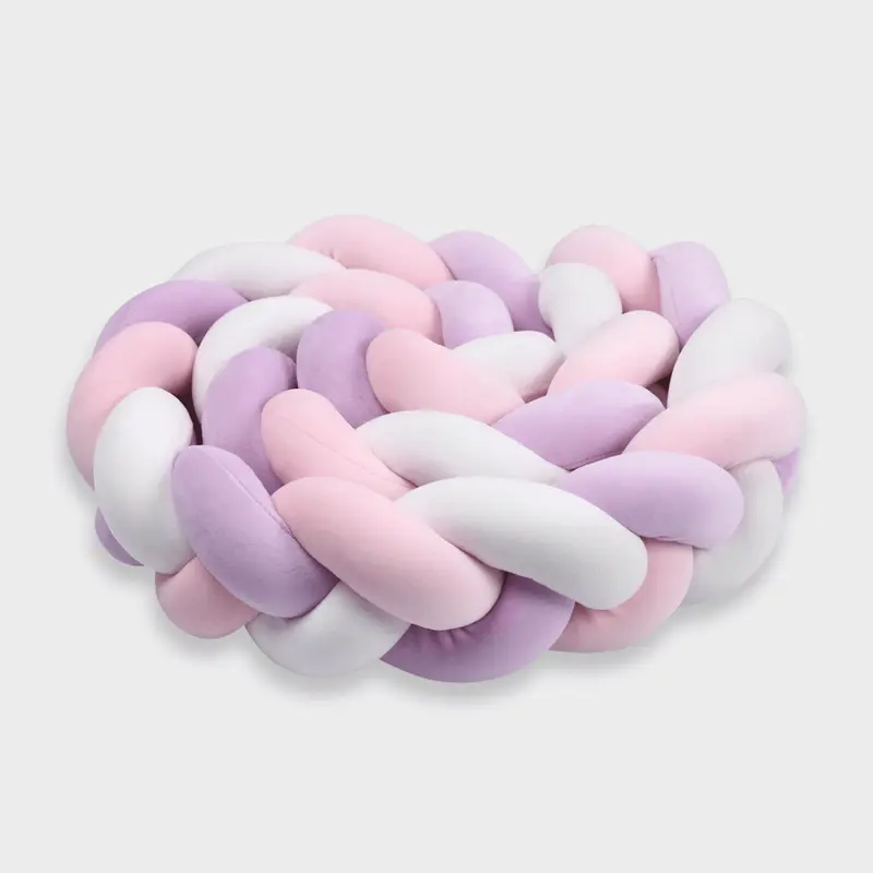 Tresse de Lit Violet et Rose - 3 Brins