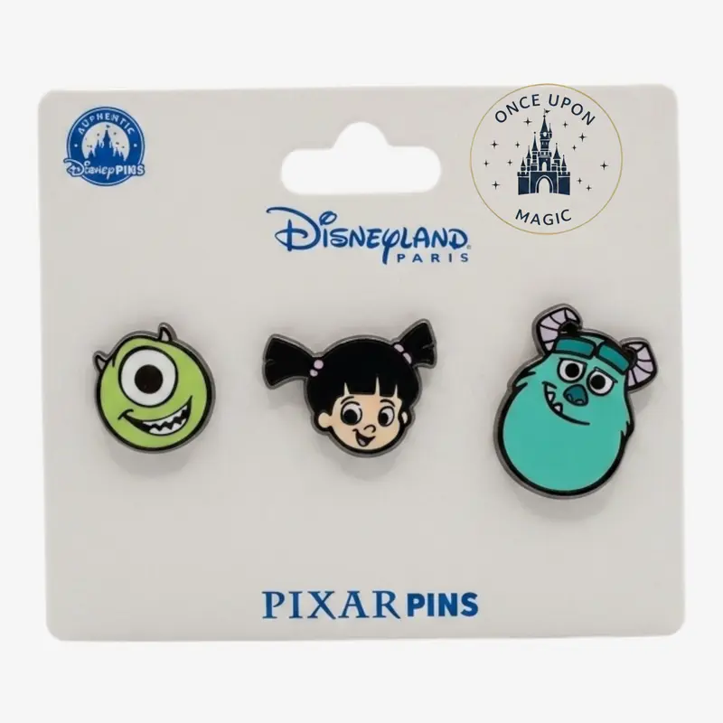 Trio de Pin's Monstres & Cie – Mike, Boo & Sulley – Disney Pixar