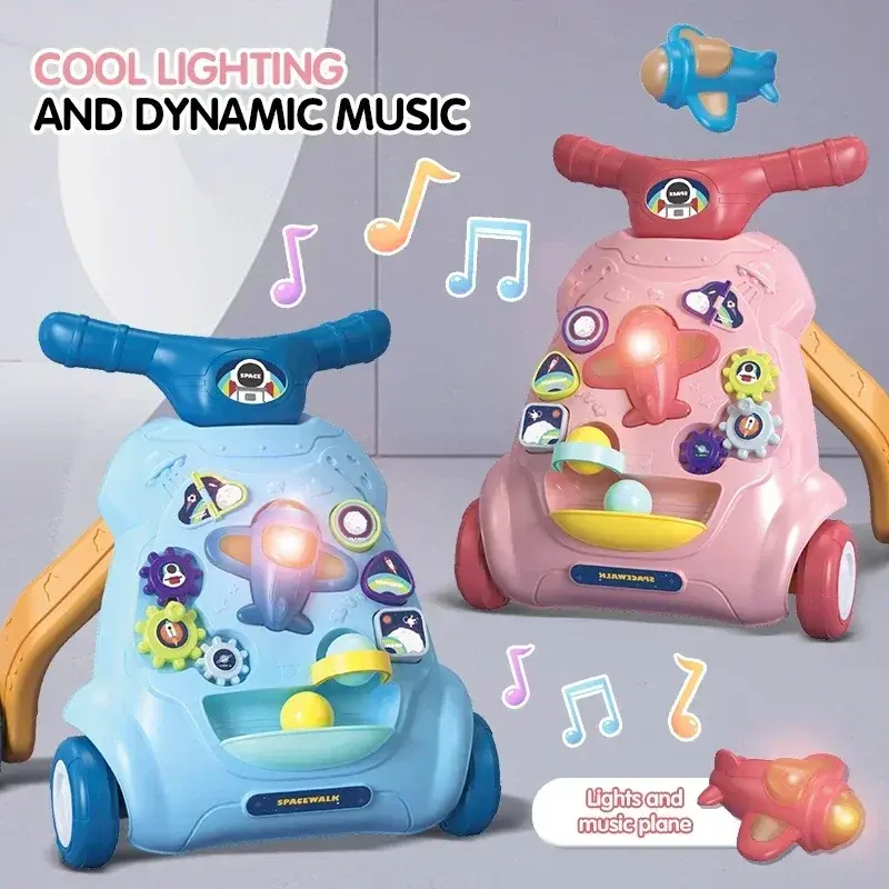 Trotteur bébé musical avec lumières pour 0-12 mois