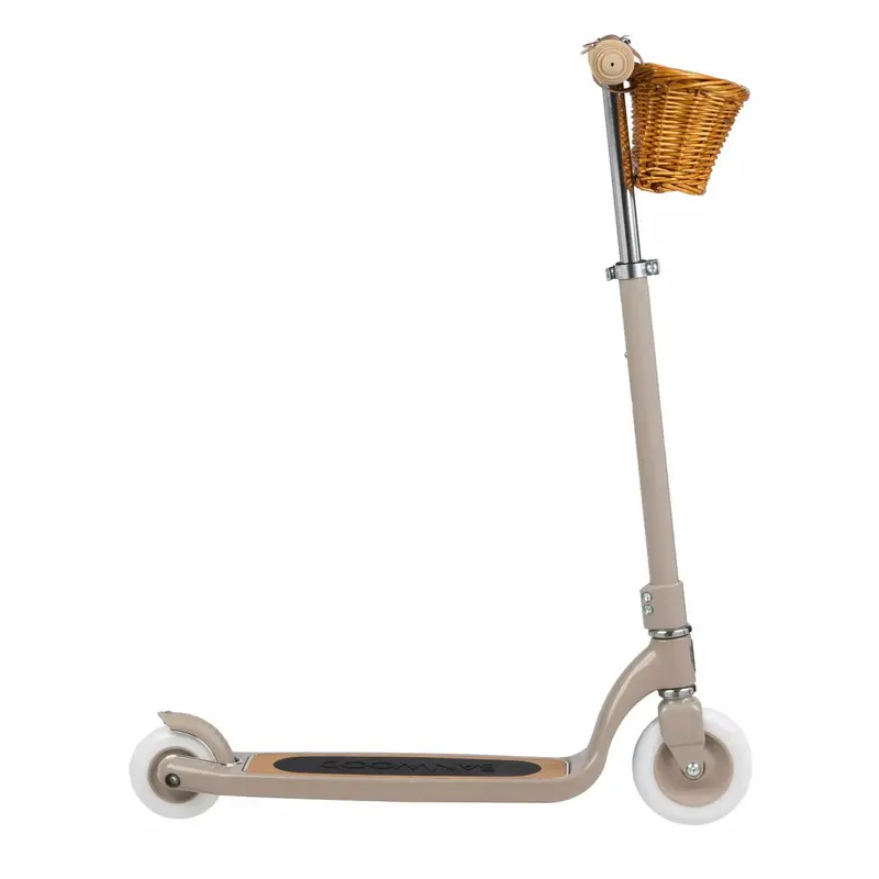 Trottinette en métal et bois deux roues - Beige - Banwood