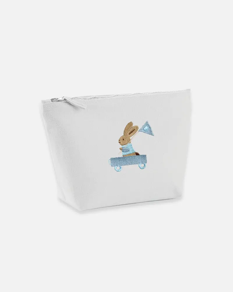 Trousse de toilette grise lapin cariole bleu
