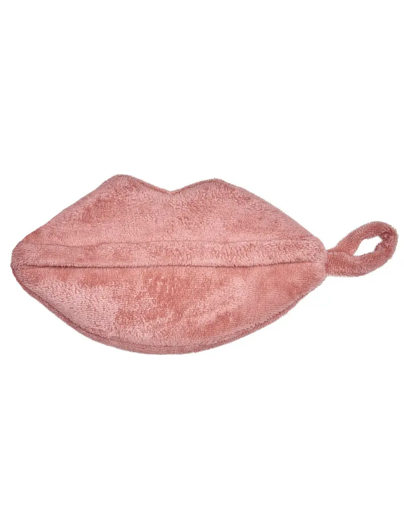 Trousse de Toilette "Kiss" en Éponge Bambou Marsala – Cadeau Idéal pour Maman
